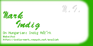 mark indig business card